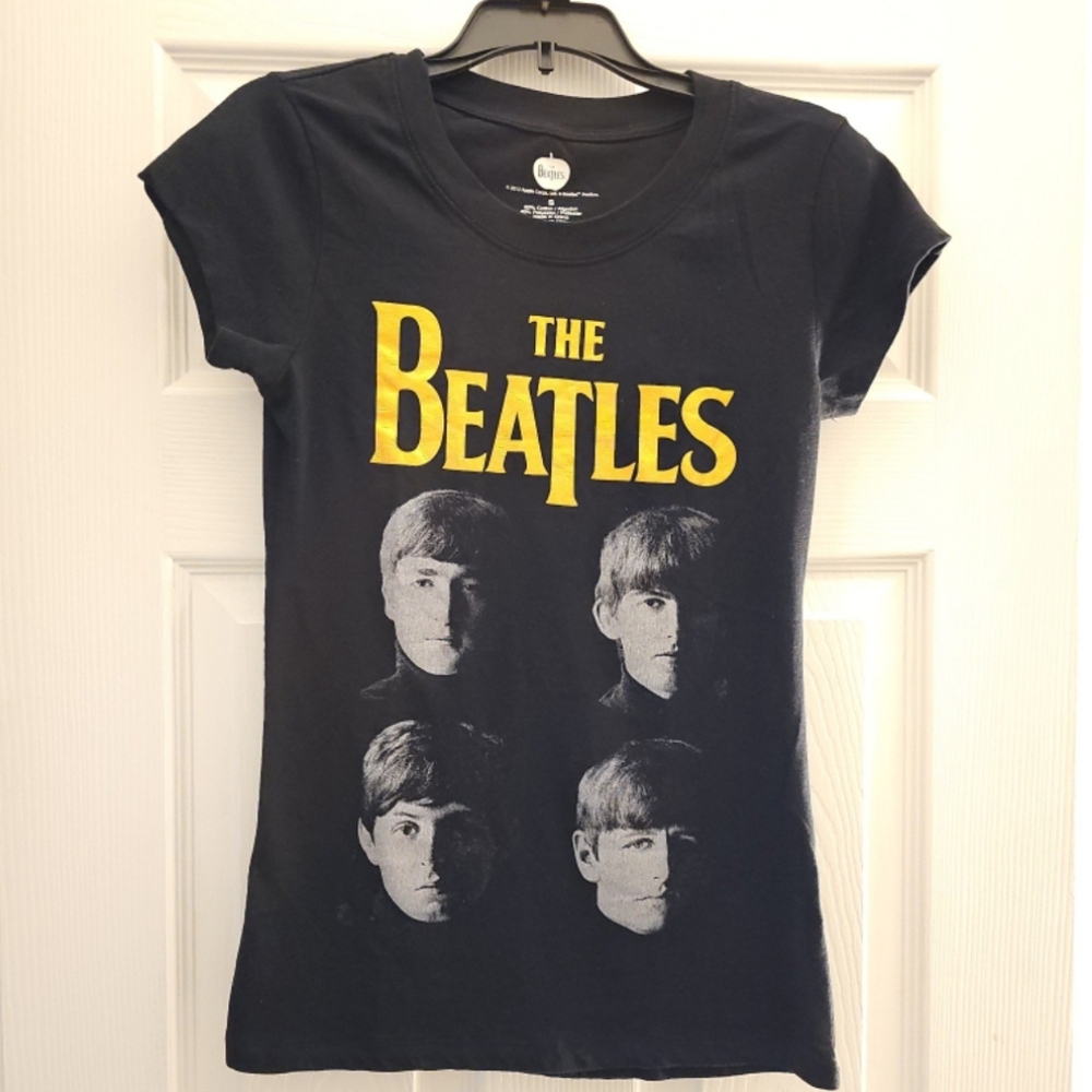 The Beatles Black and Yellow Short Sleeve Tee, Size S